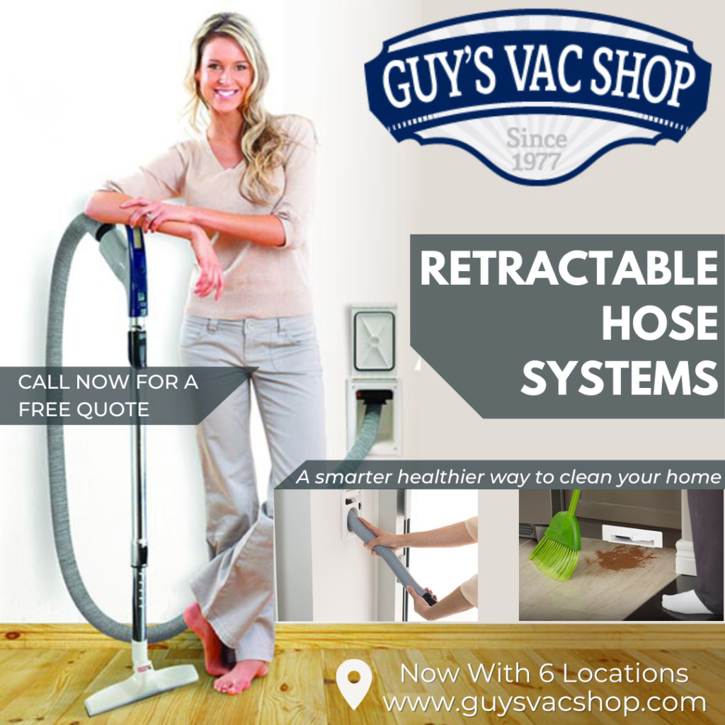 Central Vacuum Cleaner Sales Central Vacuum Cleaner Repairs Central Vacuum Cleaner Installation Retractable hose central vacuum hide a hose retraflex Beam Cana Vac Electrolux