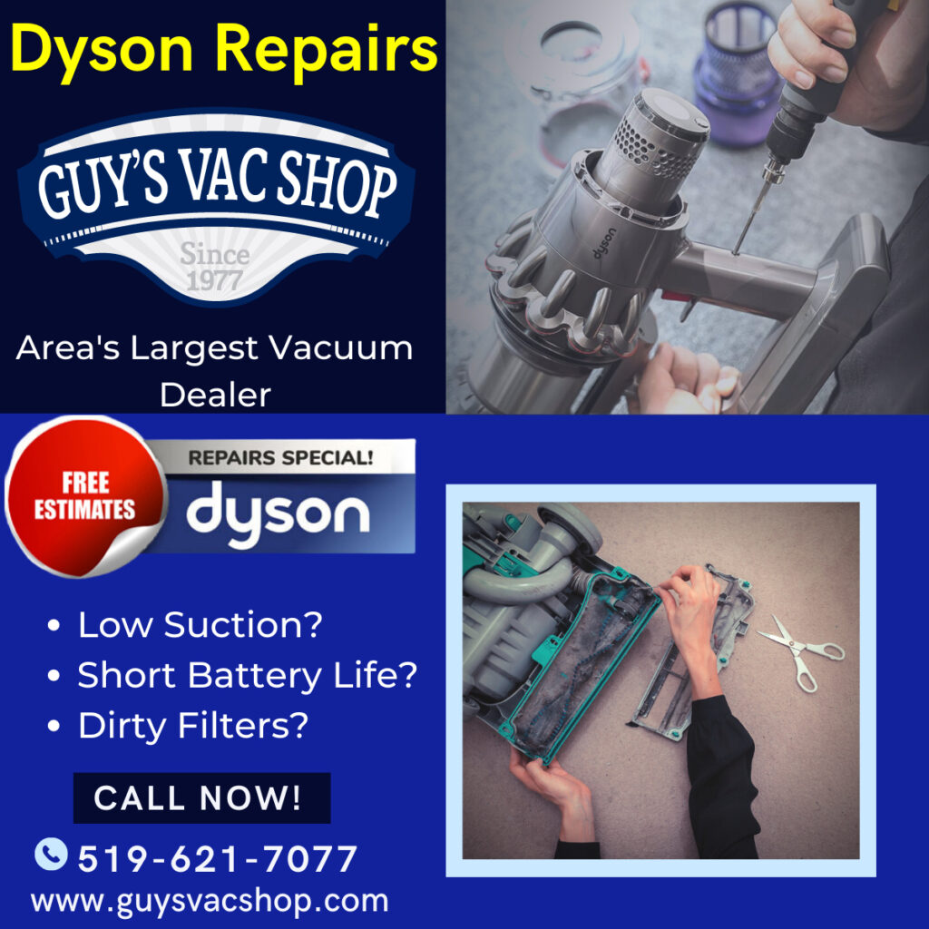 Vacuum Cleaner Repairs Dyson Repairs Dyson Battery Shark Repair Miele Repair central vacuum repair Kitchener Brantford Woodstock Guelph Cambridge Woodstock Stratford Simcoe Tillsonburg Port Dover St Thomas Waterford