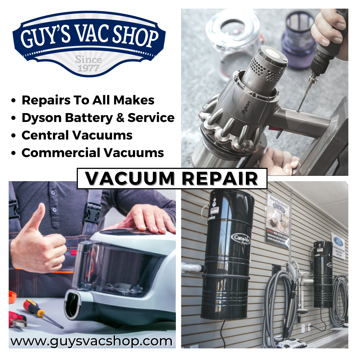 Vacuum Cleaner Repairs Central Vacuum Installation Dyson Repair